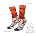 thumbnail image 4 of Hirioo Basketball Shot Pattern Adult Middle Tube Socks Breathable Sock Non-Pilling,Contrasting Color Design, 4 of 6