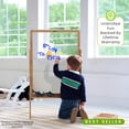 thumbnail image 6 of Little Partners Peek-A-Boo Art Toddler Easel, Two-Sided Adjustable Height Clear Plexi Glass Paint Station for Kids with Built-in Storage, Eraser, Paint Containers - Natural, 6 of 10