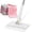 White-B, variant on Clever Mini Mop - Lazy Mop Click On, Wet/Dry Click Mops, Disposable Stain Mops with 4 Reusable Cloths (White-A)