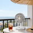 thumbnail image 2 of ICQOVD Personal Cooling Fan Usb Rechargeable Round Base Desktop Fan Portable Cooling Fan for Outdoor Gift Use Misting Spray Function, 2 of 6