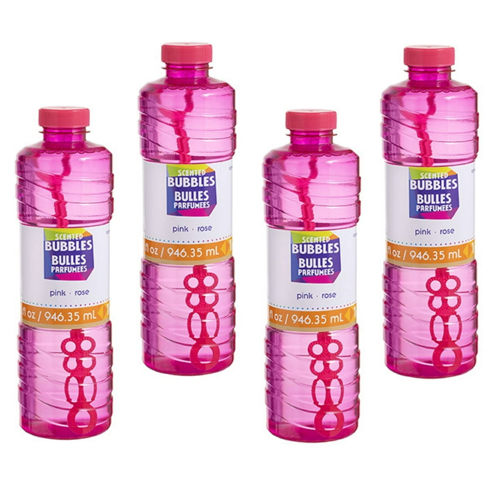 BubblePlay Bubble Solution Refill Bubbles for Kids, 4 Bottles of 32 OZ