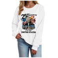 thumbnail image 4 of Leey-World Flag Cross Tree 250 Years Faith and Freedom 1776-2026 T-Shirt American Flag Long Sleeve Shirt Women(White,L), 4 of 9