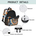 thumbnail image 4 of Orange and Blue Tie Dye Pattern Backpack for School, Cute School Bag with Adjustable Shoulder Straps and Padded Back, 15"x11.42"x5.5", 4 of 5