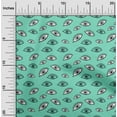 thumbnail image 2 of oneOone Velvet Sea Green Fabric Eye Print Craft Projects Decor Fabric Printed By The Yard 58 Inch Wide, 2 of 5