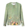 thumbnail image 5 of Pompotops Hauts Amples à Col Rond pour Femmes T-Shirts Imprimés Décontractés Blouse à Manches Longues en Solde, 5 of 5