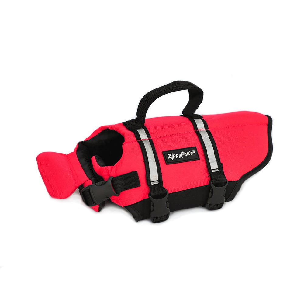 ZippyPaws Adventure Dog Life Jacket Dense Foam Water Floating Red XXS