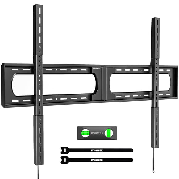 monTEK Heavy Duty XXL Fixed TV Wall Mount for 37&ndash;140" Flat & Curved TVs up to 300 lbs, 4&times; Load Tested, 1.25" Ultra Slim Low Profile Brack