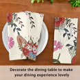 thumbnail image 6 of Iauyy Satin Napkins Set of 1- Floral-bunny Illustration DIY Printing Decoration Cloth Napkin- Easy Care for Home/Party, 6 of 8
