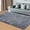 Gray, variant on Fluffy Area Rug, Modern Abstract Fluffy Area Rug Indoor Soft Area Rug Faux Area Rug for Bedroom Living Room,Black,8' x 10'