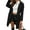 Black L, variant on Women's Woolen Jacket Casual Lapel Coat with Belt Autumn Winter Solid Color Coat with Large Pockets for Date Work Streetwear
