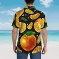 thumbnail image 6 of Kll Men'S Hawaiian Shirt Short Sleeve Button Down Beach Shirts-Tangerine, 6 of 8