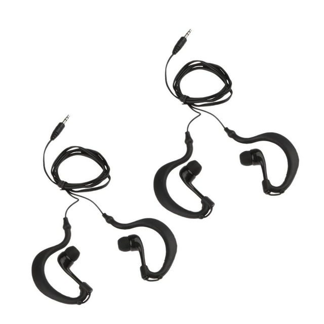 lionlar 2Pack 3.5mm Stereo Waterproof Sports Swmming Ear Hook Music Earphones Headphones