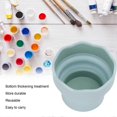 thumbnail image 4 of Painting Brush Washing Bucket Portable Folding Silica Gel Reusable Easy Carry Art Supplies Tool for PaintingBlue, 4 of 4