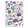 thumbnail image 7 of FORMRS 1-Subject Spiral Notebook 8" x 5" College Ruled 60 Refillable Sheet A5 Hard Cover, 2 Pack, Purple Doodle Pattern, 7 of 7