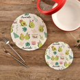 thumbnail image 2 of SKYSONIC Funny Summer Avocado Love Pot Holders Trivets, 2 Pcs Heat Resistant Trivets,Green Palm Leaf Cotton Thread Weave Mats for Hot Pads Pans Pot Bowl Teapot for Kitchen Decor, 2 of 7