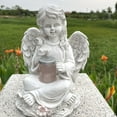 thumbnail image 2 of Statue, Decorative Lights Solar Light Craft Garden Light Delicate Angel Garden Decor Angel Statue Garden Decor Angel Statue Light Novel Angel Lamp Creative Angel Sculpture, Sculptures & Statues, 2 of 5
