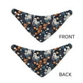 thumbnail image 3 of Gaeub Cute ghost in the flowers Dog Bandana，Adjustable Dog Scarf，Handkerchief or Bib Dog Pet Apparel for Small, Medium and Large Dogs-Medium, 3 of 5