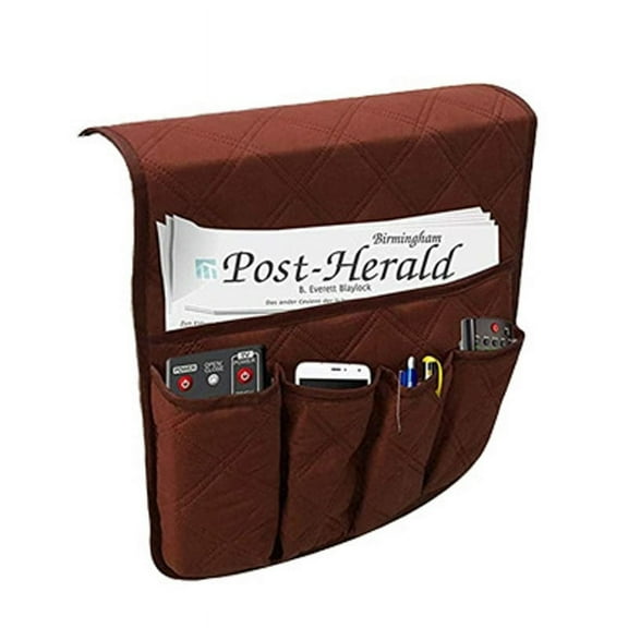 BH-JJSMGS Non-Slip Couch Sofa Chair Armrest Organizer 5 Pockets Armchair Caddy Smart Phone, Book, Magazines, TV Remote Control Holder