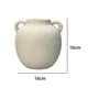 thumbnail image 4 of Jarrón de cerámica rústica, maceta decorativa, maceta, florero decorativo Wabi Sabi Blanco, 4 of 9