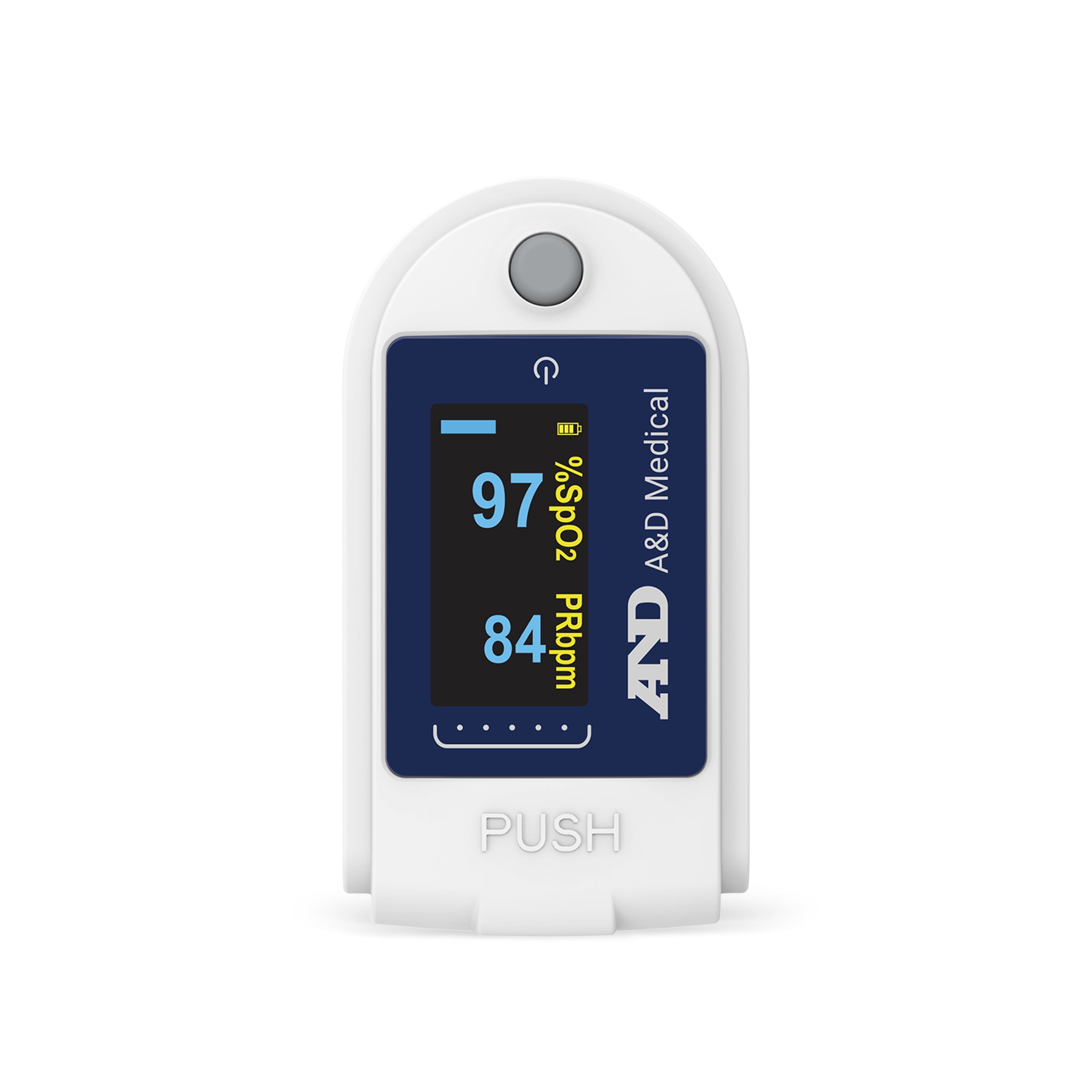 A&D Medical Fingertip Pulse Oximeter for Sports, UP-200, SpO2 & Pulse Rate Tracker, Carrying Case, Lanyard, AAA Batteries