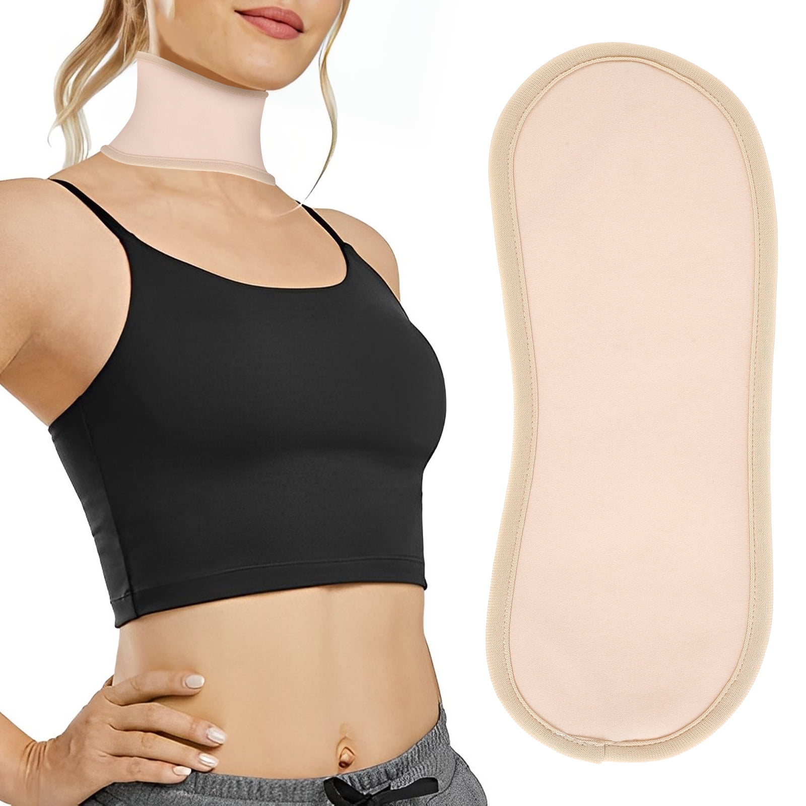 Castor Oil Pack Wrap Castor Oil Neck Pack Reusable Adjustable Organic Cotton Castor Oil Pack for Neck Thyroid Nodules with Flexible Buckle 1pcs