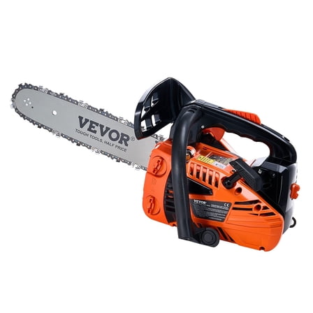 25.4cc 12-Inch Gasoline Chainsaw, Powerful 2-Cycle Engine for Wood Cutting, Professional & Cordless Chain Saw with Safety Features