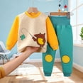 thumbnail image 1 of Cowsor Baby Toddler Clothes Long Sleeve Crewneck Sweatshirt Tops Sweatpant Sweatsuit Baby Boys Girl Fall Winter Outfit, 1 of 5