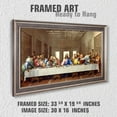 thumbnail image 3 of The Last Supper by Leonardo Da Vinci The World Classic Art Reproductions,Giclee Prints Framed WallArt for Home Decor,Image Size:30x16 inches,Champagne Frame With Texture Framed Size:33.6x19.6 inchs, 3 of 7