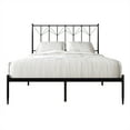 thumbnail image 3 of Castle Place Contemporary Twin Size Metal Platform Bed, Black, 3 of 8