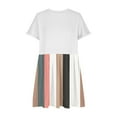 thumbnail image 4 of LYXSSBYX Pajamas for Women Set Fashion Women's Casual Short Sleeve Dress Round-Neck Ladies Patchwork Mini Dresses, 4 of 4