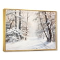thumbnail image 2 of Designart "Snowy Forest Whispers" Snow Floater Framed Wall Art Living Room, 2 of 5