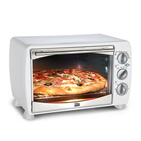 Maxi Matic Elite Platinum 6-Slice 0.64 cu ft Toaster Oven Broiler, White