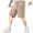 Khaki, variant on Chiccall Mens Shorts Casual Summer Outdoor Hiking Cargo Shorts Elastic Waist Drawstring Beach Hip-hop Streetwear with Side Pockets