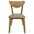thumbnail image 2 of Evans Dining Chair Set of 2, Brown Fabric, Walnut Brown Hardwood, 17 Inch, 2 of 6