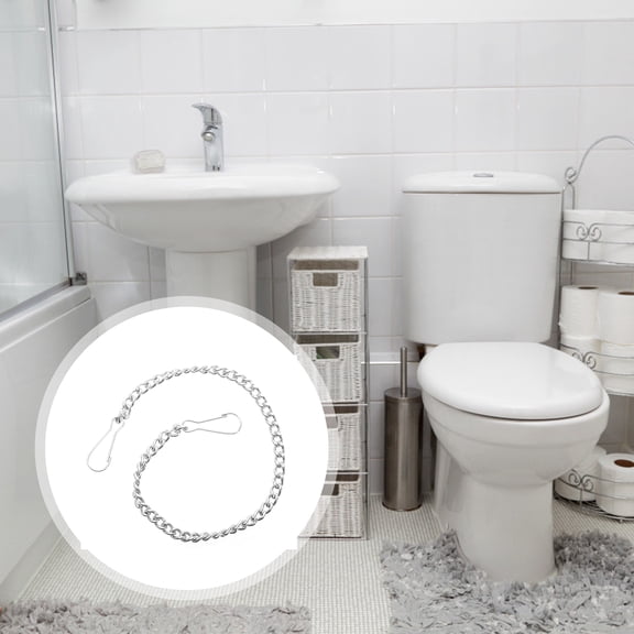 EXHUMKY Chain for Toilet Bowl 6Pcs Stainless Steel Toilet Flapper Replacement 10.81X0.35X0.04In
