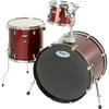 Sound Percussion Labs Pro 3-Piece Double Bass Add-On Pack (Chrome Hoops and Lugs) Wine Red