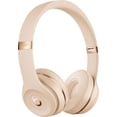 thumbnail image 1 of Restored Beats by Dr. Dre Solo3 Wireless Satin Gold Beats Icon Collection On Ear Headphones MX462LL/A (Refurbished), 1 of 1