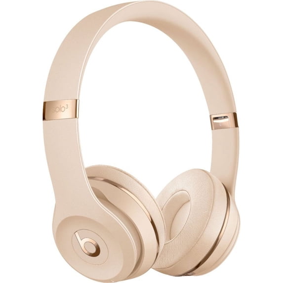 Restored Beats by Dr. Dre Solo3 Wireless Satin Gold Beats Icon Collection On Ear Headphones MX462LL/A (Refurbished)