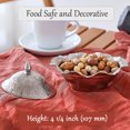 thumbnail image 4 of CRYSTALIA Antique Candy Bowl, Decorative Ellipse Turkish Delight Container with Cute Lid, Ottoman Design Serving Dish, Food Grade Metallic Mini Sugar Holder for Lovely Gift, Home and Kitchen (Silver), 4 of 8