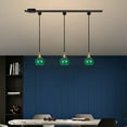 thumbnail image 5 of Kiven H-Type Track Lights, E26 Socket Base Creative Personality Glass Pure Copper Partysu Pendant Light,1 Pack - Green(Bulb Not Included), 5 of 7