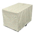 thumbnail image 1 of Hearts Dog Crate Cover, Rhythmic Love Affection Romance Valentines Day on Grunge Background, Easy to Use Pet Kennel Cover for Medium Large Dogs, 35" x 23" x 27", Eggshell and Multicolor, by Ambesonne, 1 of 6