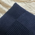 thumbnail image 5 of Fancy Homi 2 Packs Navy Blue Lumbar Decorative Throw Pillow Covers 14x24 Inch for Couch, Rustic Farmhouse Boho Home Decor, Soft Striped Corduroy Rectangle Accent Cushion Case 35x60 cm, 5 of 9
