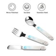 thumbnail image 3 of Zufioo Butterfly In Blossoms Zen Print Children's Knife, Fork and Spoon Three-Piece Set, Toddler Safety Cutlery with Outer Box Suitable for Home and Kindergarten Use, 3 of 8