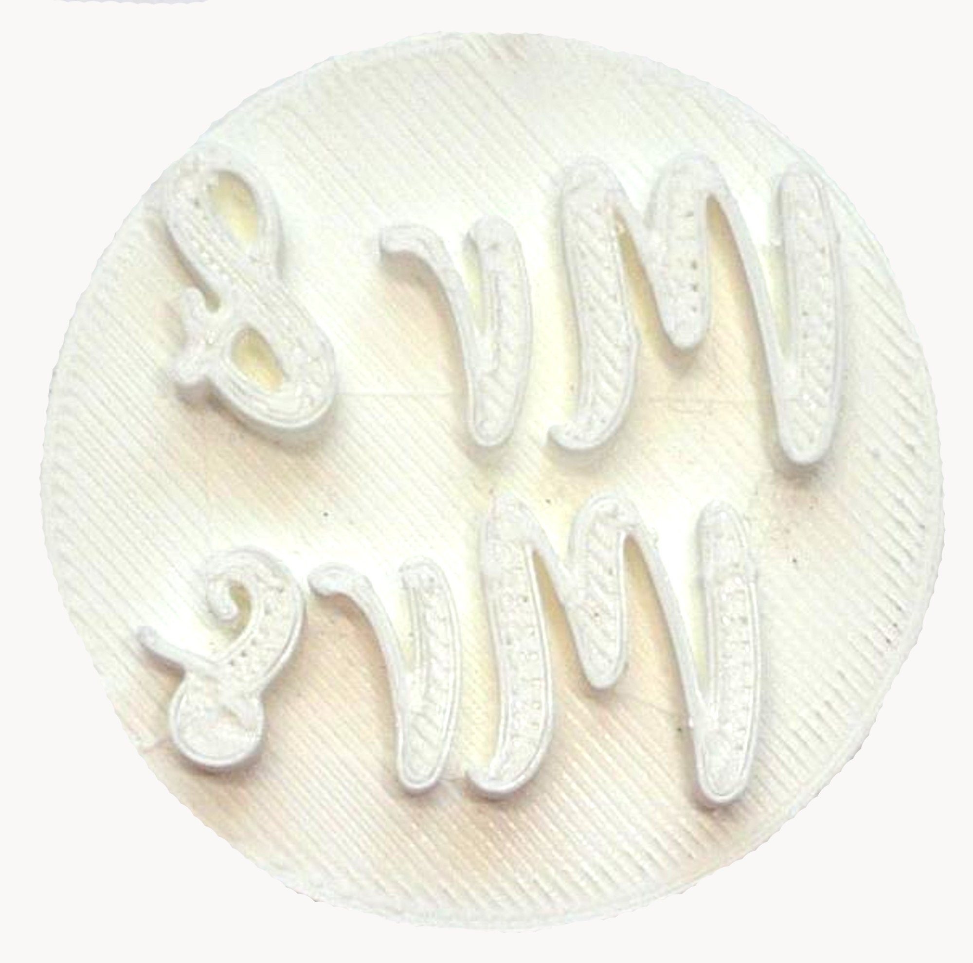 Mr And Mrs Words Fancy Font Shower Wedding Cookie Stamp Embosser USA