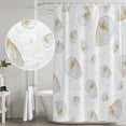 thumbnail image 5 of White Conch Coastal Shower Curtain, Waterproof Shower Curtains for Bathroom, Nautical Summer Beach Ocean Sea Washable Fabric Bathtub Curtain Set Bath Decor with 12 Hooks 72"x78", 5 of 8