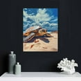 thumbnail image 4 of COMIO Teal Sea Turtle Wall Art Beach Blue Ocean Pictures Wall Decor Bible Verse Canvas Painting Prints Coast Scenery Artwork Modern Home Decoration Framed for Living room Bedroom Bathroom Office, 4 of 4
