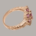 thumbnail image 4 of LBG British Made 9k Rose Gold Ring with Natural Pink Tourmaline Womens Statement Ring - 33 size options - Size 7.25, 4 of 8