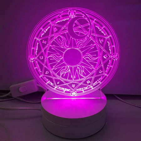 

Card Captor Sakura Clear Card The Clow Magic 3d LED Night Light Lamp warm Gifts New