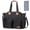 Black, variant on Diaper Bag Tote, 17 Pockets Large Waterproof Travel Bag with Portable Changing Pad, Crossbody Maternity Hospital Bag for Newborn Gifts, Twill