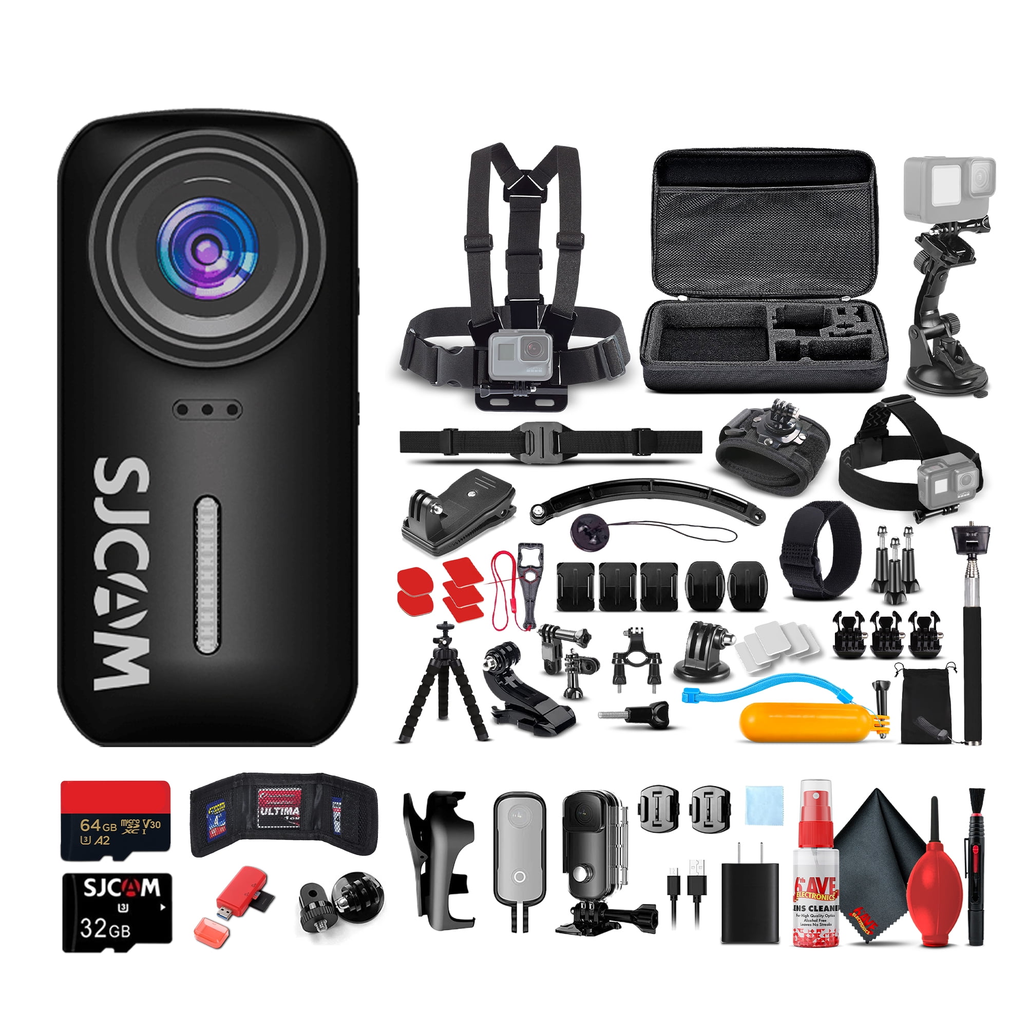 SJCAM C100 Plus Action Camera in Black with 4K Video, EIS